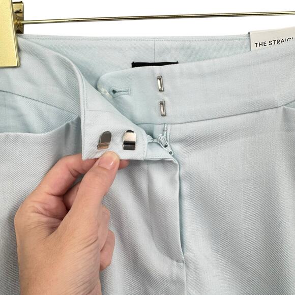 Ann Taylor NWT Pastel Blue Linen Blend The Straight Curvy Fit Pants Trousers - Picture 5 of 8